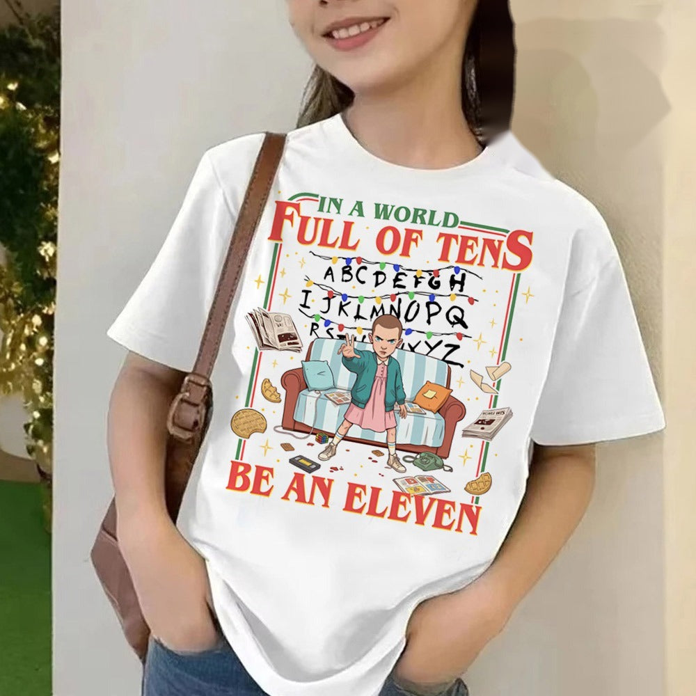 T-shirt enfant Stranger Things Be an Eleven vu de face