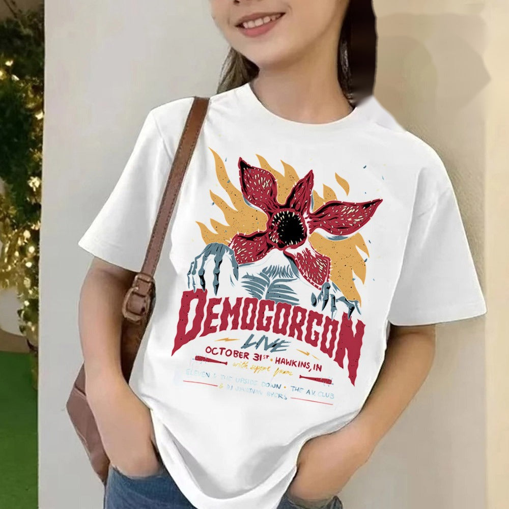 T-shirt enfant Stranger Things Demogorgon Live vu de face