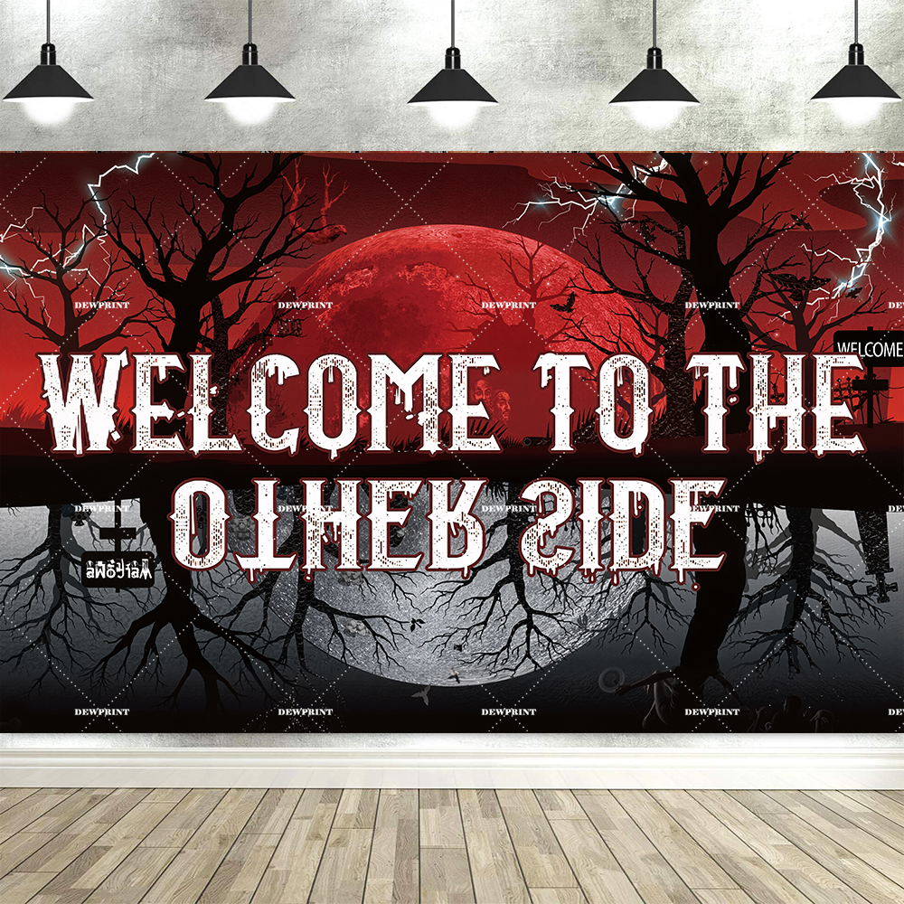 Toile de fond Stranger Things Welcome to the Other Side vu de face