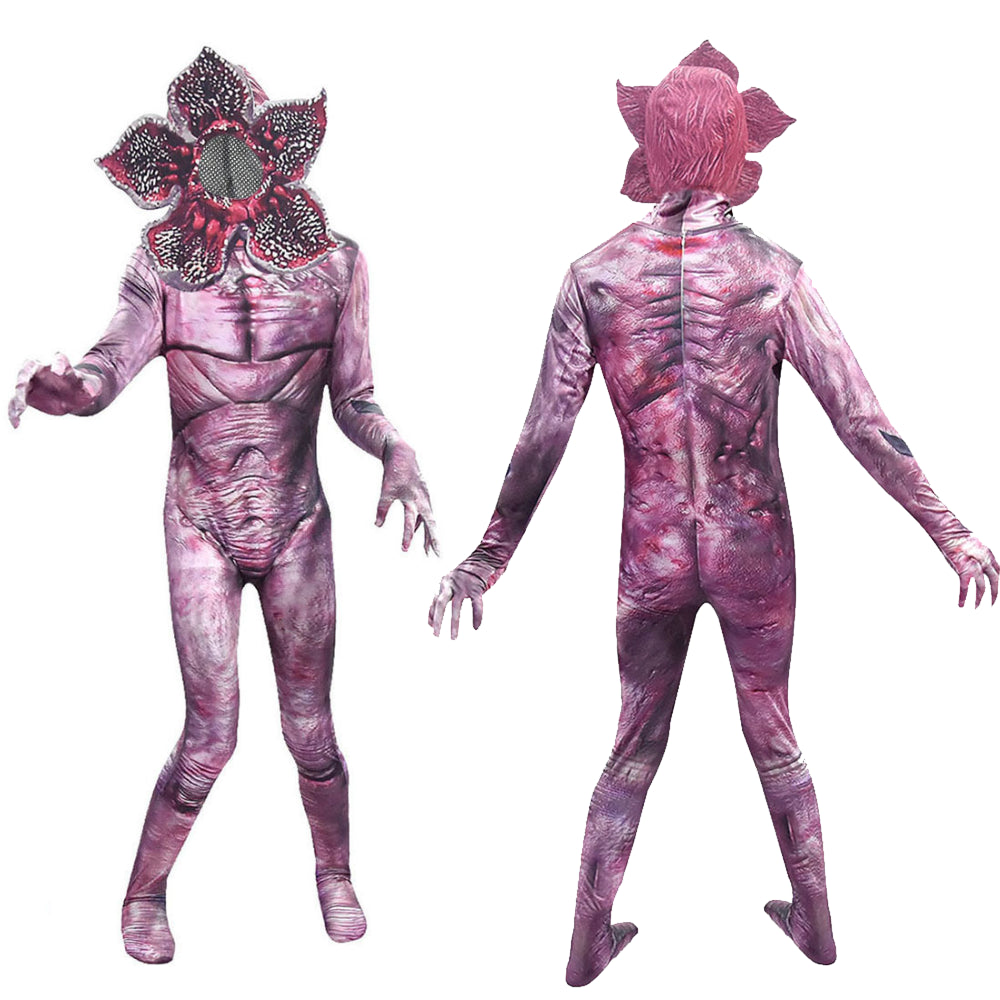 Combinaison Stranger Things Demogorgon rose vu de face