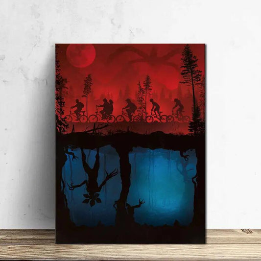 Toile Stranger Things Le Monde à l'Envers vu de face