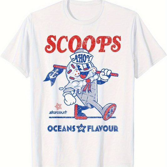 T-shirt homme Stranger Things Scoops Ahoy vu de face