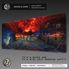 XXL mouse pad Stranger Things red sky over the road to Hawkins