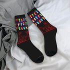 Socks Stranger Things red alphabet wall