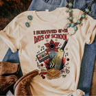 Women's T-shirt Stranger Things I Survived Hawkins Mixtape 84