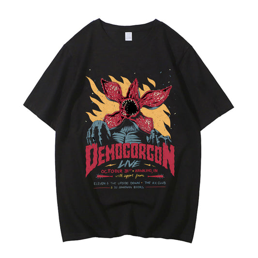 T-shirt homme Stranger Things Demogorgon Live Hawkins vu de face