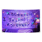 Tapestry flag Stranger Things black alphabet wall