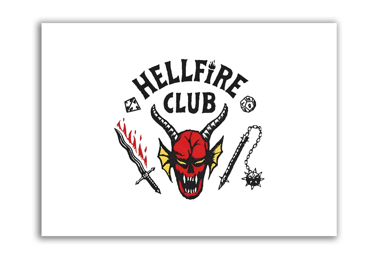 Tapisserie Stranger Things Hellfire Club – coloris Blanc