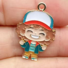 Enamel charm Stranger Things Dustin Henderson cap