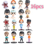 Set of 16 figures Stranger Things the Hawkins party
