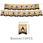Happy Birthday banner Stranger Things kraft (15 pennants)