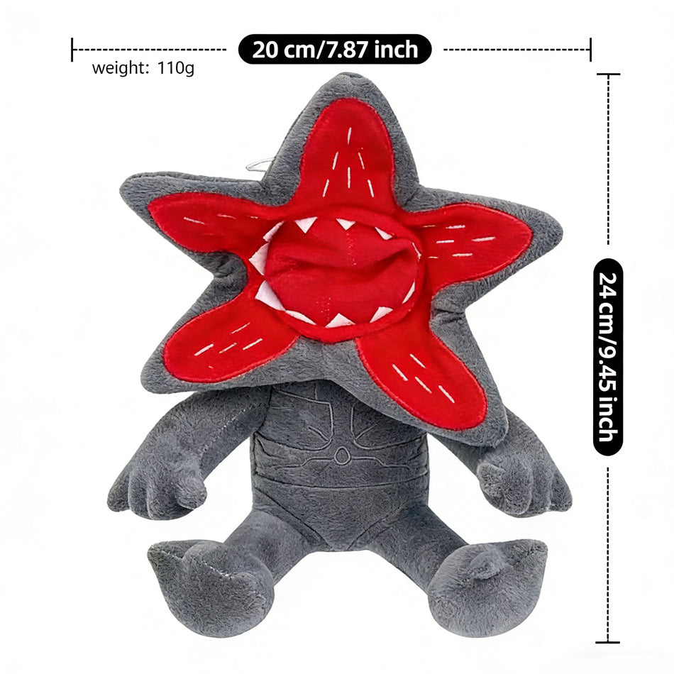Peluche Stranger Things Demogorgon gris et rouge 20 cm vu de face