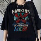 Women's oversized T-shirt Stranger Things Hawkins Demogorgon Run