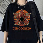 Women's oversized T-shirt Stranger Things Orange Demogorgon
