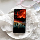 Matte Samsung case Stranger Things bikes under the red sky