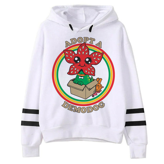 Pull blanc Stranger Things Adopt a Demodog vu de face
