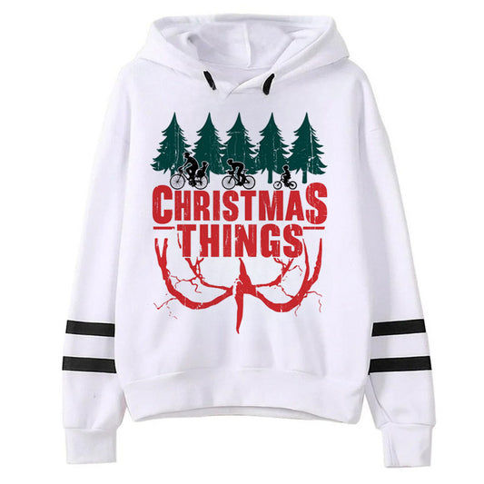 Pull blanc Stranger Things Christmas Things vu de face