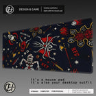 XXL mouse pad Stranger Things Hellfire Club motifs