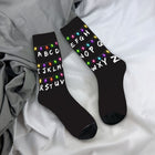 Socks Stranger Things black alphabet wall