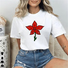 Women's T-shirt Stranger Things Demogorgon flower