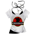 Crop top Stranger Things red Demogorgon badge