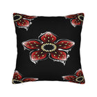 Cushion cover Stranger Things black Demogorgon flowers