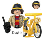 Buildable mini figure Stranger Things Dustin Henderson on a bike