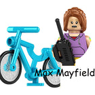Buildable mini figure Stranger Things Max Mayfield on a bike