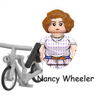 Buildable mini figure Stranger Things Nancy Wheeler and her bike
