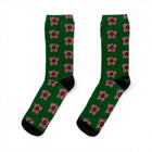 Socks Stranger Things green Demogorgon motif