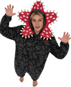 Pajama onesie Stranger Things Black Demogorgon flower hood 110-180 cm