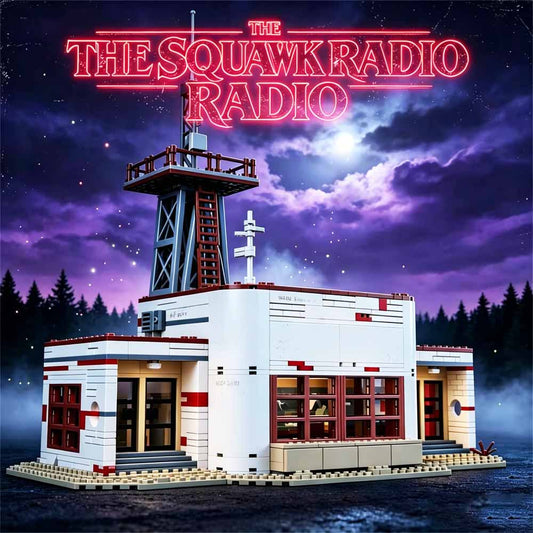 Station de radio WSQK Stranger Things à construire 1309 pièces vu de face