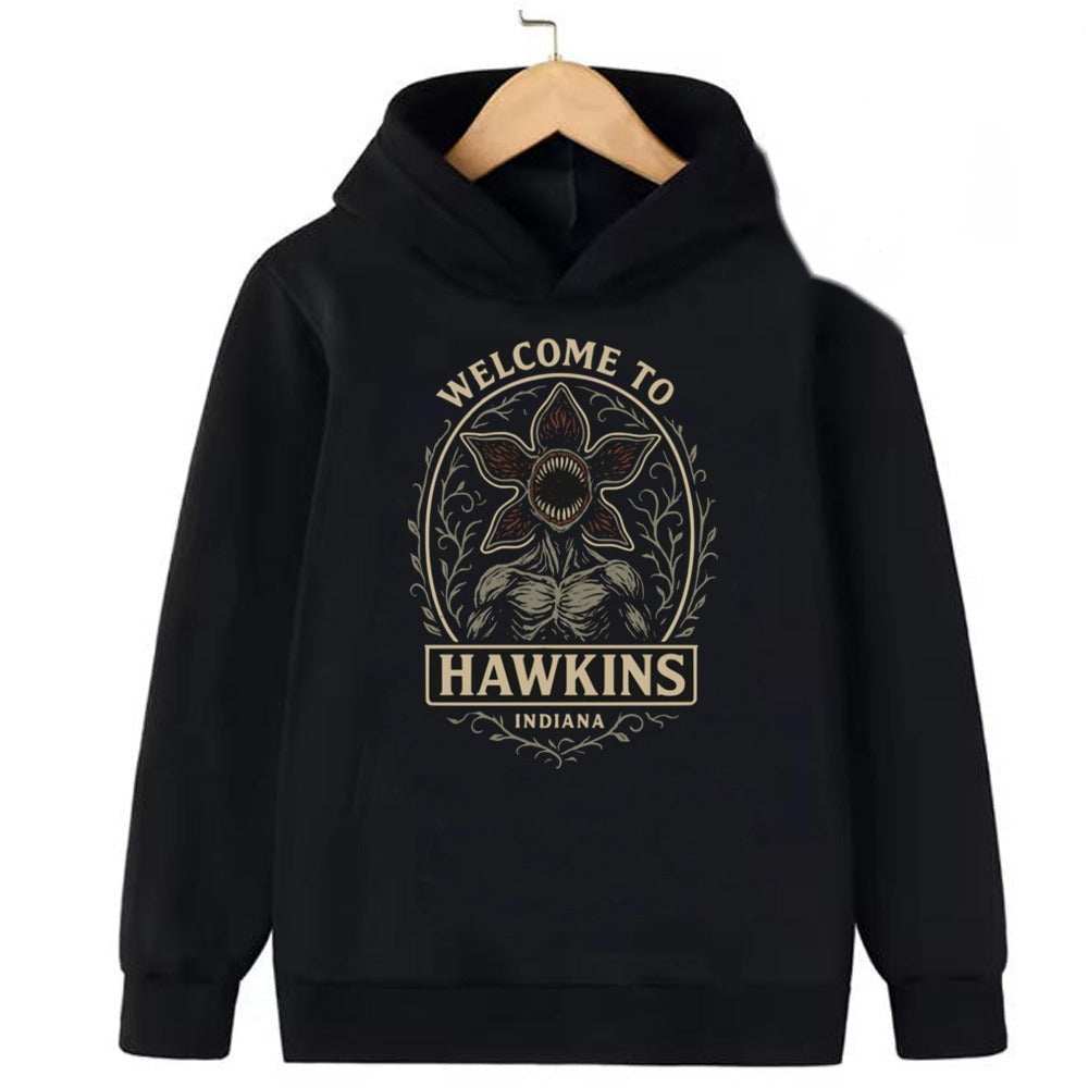 Pull enfant Stranger Things Welcome to Hawkins vu de face