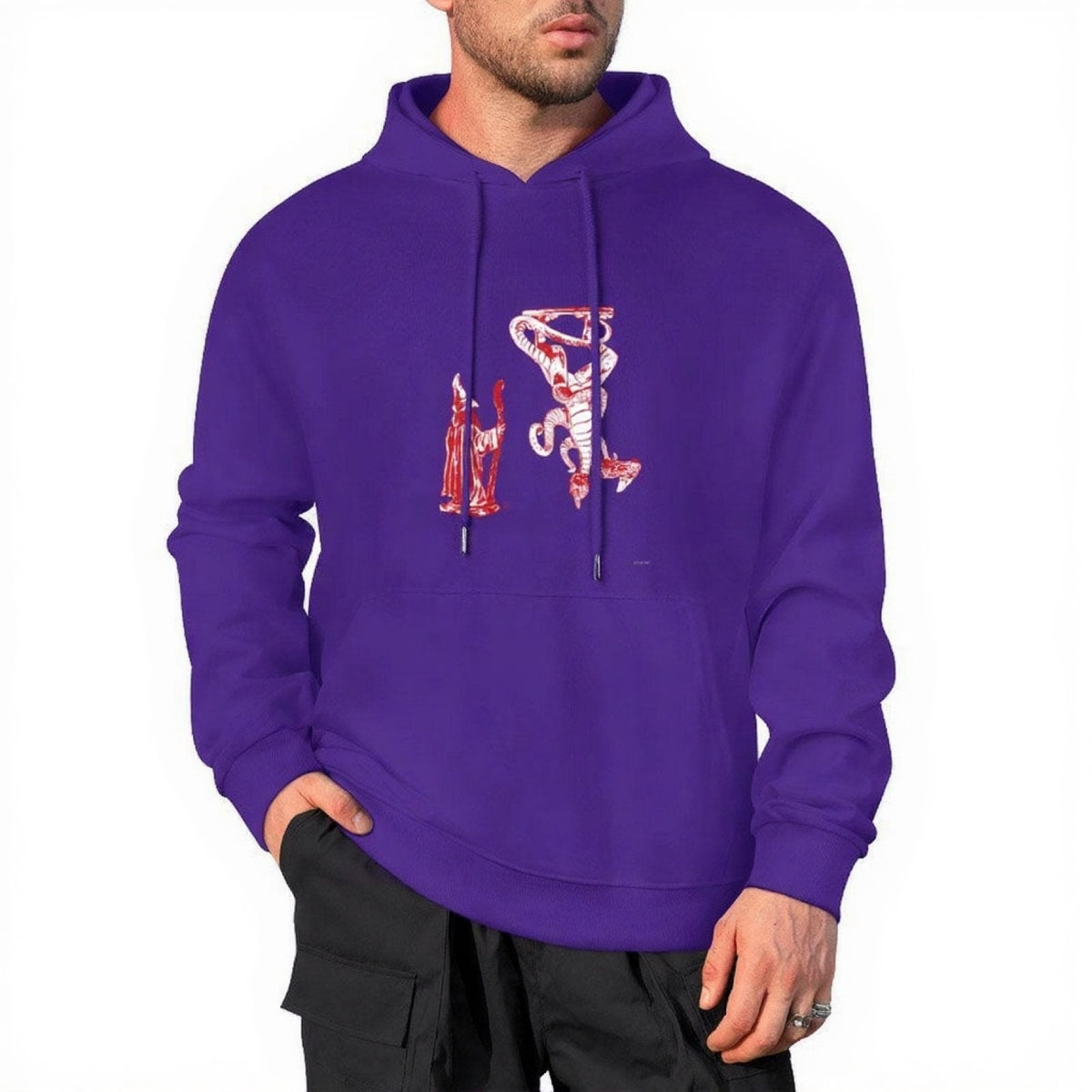 Hoodie Stranger Things croquis du Demogorgon – coloris Violet