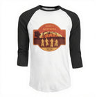 Men's 3/4-sleeve baseball T-shirt Stranger Things Welcome to Hawkins Indiana badge